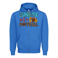 True Royal sunday is for football Zipper Hoodie - NancyCooperArtShop