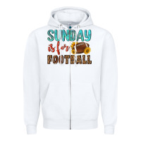 White sunday is for football Zipper Hoodie - NancyCooperArtShop