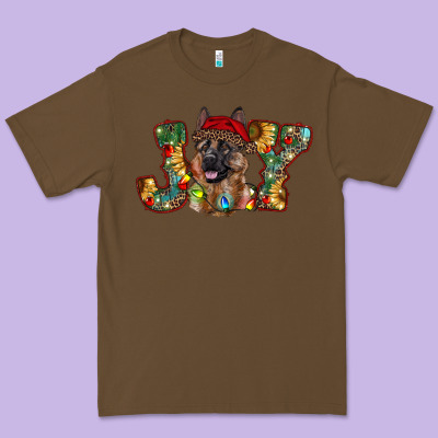 German Shepherd Christmas Joy Premium Tee Designed By Ranaportraitstore