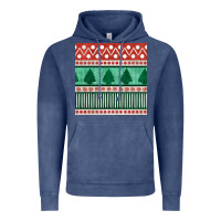 Vintage Denim christmas trees hand drawn seamless pattern Vintage Hoodie - BundleAndBundleShop