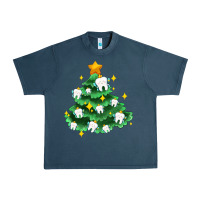 Midnight Navy Christmas tree with teeth Urban Heavy Tee - AdoDesignShop
