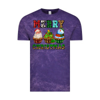 Cloud Purple merry christmas with cupcakes Vintage Tee - AdoDesignShop