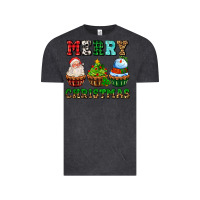 Vintage Black merry christmas with cupcakes Vintage Tee - AdoDesignShop