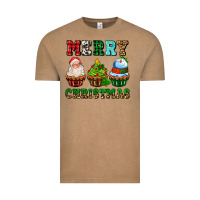 Vintage Coffee merry christmas with cupcakes Vintage Tee - AdoDesignShop