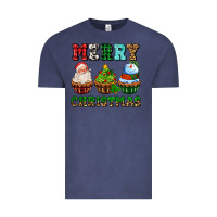 Vintage Denim merry christmas with cupcakes Vintage Tee - AdoDesignShop