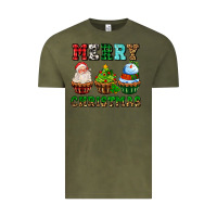 Vintage Olive merry christmas with cupcakes Vintage Tee - AdoDesignShop