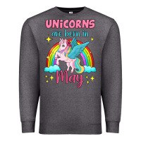 Charcoal Heather unicorns are born in may Premium Sweatshirt - Jasminsmagicworld