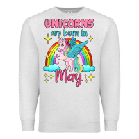 Oatmeal Heather unicorns are born in may Premium Sweatshirt - Jasminsmagicworld