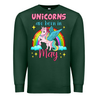 Sports Green unicorns are born in may Premium Sweatshirt - Jasminsmagicworld
