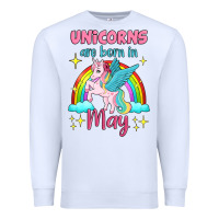 White unicorns are born in may Premium Sweatshirt - Jasminsmagicworld