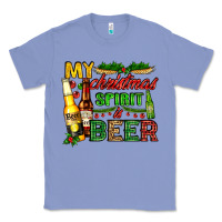 Colony Blue my christmas spirit is beer with beer bottles Classic Tee - AdoDesignShop