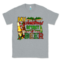 Heather Grey my christmas spirit is beer with beer bottles Classic Tee - AdoDesignShop