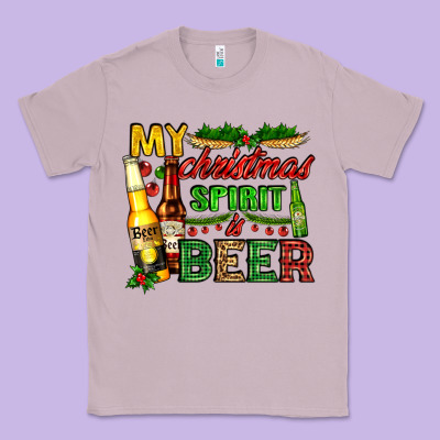My Christmas Spirit Is Beer With Beer Bottles Classic Tee Designed By Adodesignshop