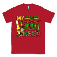 Red my christmas spirit is beer with beer bottles Classic Tee - AdoDesignShop