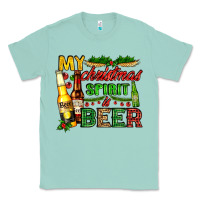 Seafoam my christmas spirit is beer with beer bottles Classic Tee - AdoDesignShop