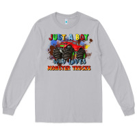 Moon Dust just a boy who loves monster trucks Long Sleeve Tee - JahusDesignShop