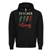 Black teacher claus Zipper Hoodie - MaliasSmallBusiness