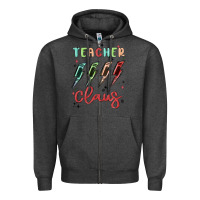 Charcoal Heather teacher claus Zipper Hoodie - MaliasSmallBusiness