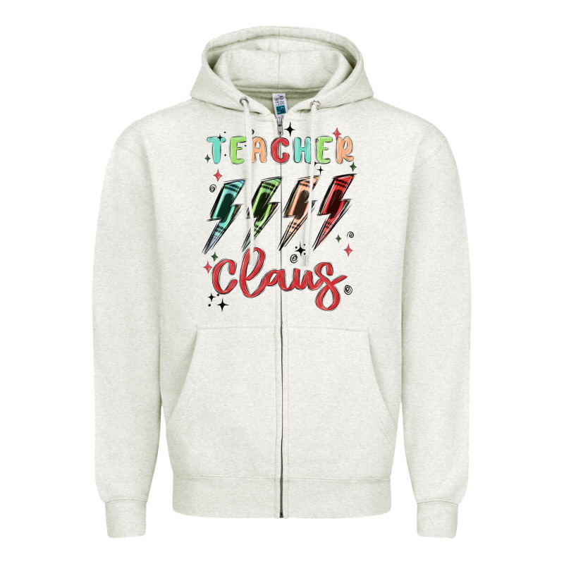 Teacher Claus Zipper Hoodie by MaliasSmallBusiness | Teevron
