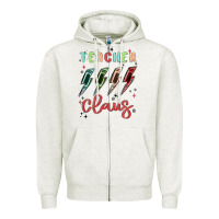 Oatmeal Heather teacher claus Zipper Hoodie - MaliasSmallBusiness