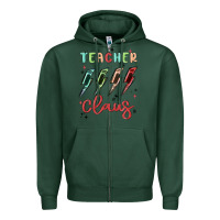 Sports Green teacher claus Zipper Hoodie - MaliasSmallBusiness
