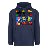 Navy somebody's favorite daycare teacher Heavyweight Hoodie - Artiststas