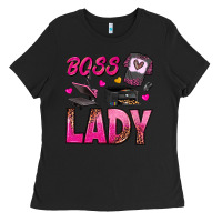 Black boss lady Ladies Tee - texasbilliewilder
