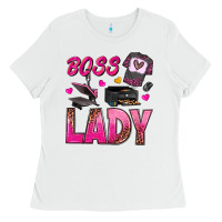 White boss lady Ladies Tee - texasbilliewilder