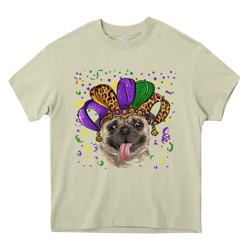 Mardi Gras Hat Pug Heavy Core Tee by RanaPortraitStore | Teevron