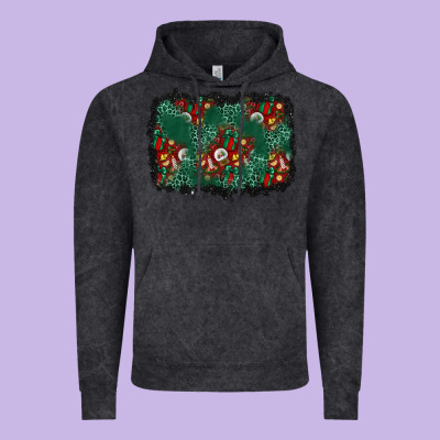 Christmas Gift Box And Leopard Background Vintage Hoodie Designed By Bundleandbundleshop