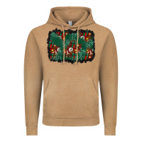 Vintage Camel christmas gift box and leopard background Vintage Hoodie - BundleAndBundleShop