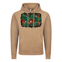 Vintage Coffee christmas gift box and leopard background Vintage Hoodie - BundleAndBundleShop