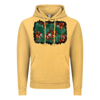 Vintage Mustard christmas gift box and leopard background Vintage Hoodie - BundleAndBundleShop
