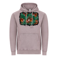 Vintage Zinc christmas gift box and leopard background Vintage Hoodie - BundleAndBundleShop