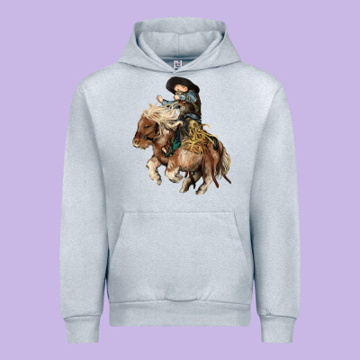 Midilli Little Cowboy Kid Rodeo Urban Hoodie Designed By Howdyjamesfarm