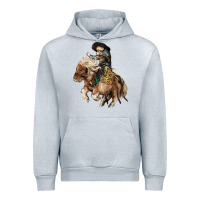 Heather Grey Midilli little Cowboy kid rodeo Urban Hoodie - HowdyJamesFarm