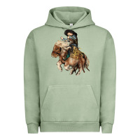 Pigment Oil Green Midilli little Cowboy kid rodeo Urban Hoodie - HowdyJamesFarm