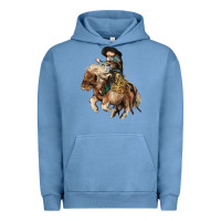 Pigment Pebble Blue Midilli little Cowboy kid rodeo Urban Hoodie - HowdyJamesFarm