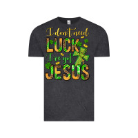 Vintage Black I don't need luck I've got Jesus Vintage Tee - Jasminsmagicworld