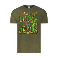 Vintage Olive I don't need luck I've got Jesus Vintage Tee - Jasminsmagicworld