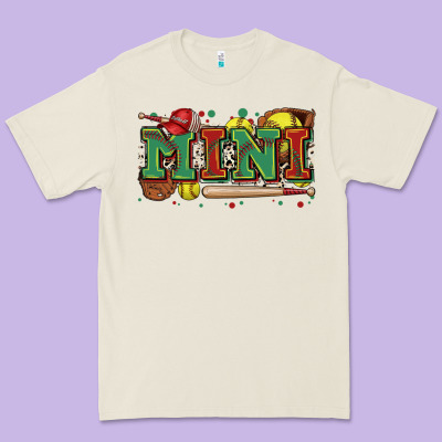 Mini Softball Premium Tee Designed By Zillion Design Studio