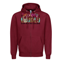 Burgundy recover loudly to keep others from dying quietly m Zipper Hoodie - MaliasSmallBusiness