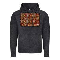 Vintage Black christmas gingerbread man and house background Vintage Hoodie - BundleAndBundleShop