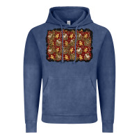 Vintage Denim christmas gingerbread man and house background Vintage Hoodie - BundleAndBundleShop