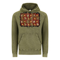 Vintage Olive christmas gingerbread man and house background Vintage Hoodie - BundleAndBundleShop