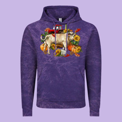Fall Charolais Bull Vintage Hoodie Designed By Ranaportraitstore