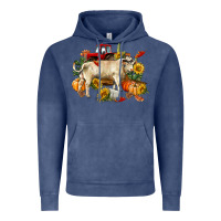 Vintage Denim Fall charolais bull Vintage Hoodie - RanaPortraitStore