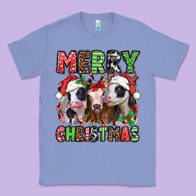 Merry Christmas Heifers Classic Tee Designed By Jasminsmagicworld