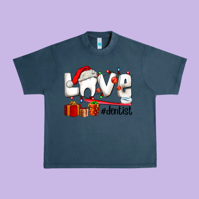 Christmas Love  Dentist Urban Heavy Tee Designed By Adodesignshop