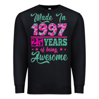 Black made in 1997, 25 years of being awesome Premium Sweatshirt - Jasminsmagicworld